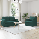 vidaXL Kanapé Szett 2 pcs Sötétzöld 144 x 80 x 85 cm szövet