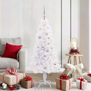 vidaXL Mű karácsonyfa 150 LED-del állvánnyal Fehér 150 cm PVC és Acél