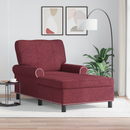 vidaXL PÁRÁS FOTEL párnával Bordó 91 x 157 x 91 cm szövet