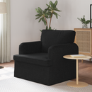 vidaXL Kanapé Fekete 84 x 80 x 85 cm szövet