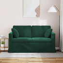 vidaXL Kanapé Sötétzöld 138 x 78 x 80 cm Bársony