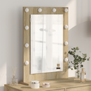 vidaXL Toalett Tükör Sonoma tölgy 70 x 50 x 18 cm Üveg és mérnöki fa