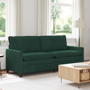 vidaXL Kanapé Sötétzöld 196 x 81 x 87,5 cm Bársony