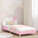 vidaXL Gyerekágy kerettel Rózsaszín 90 x 200 cm PU