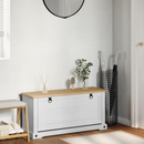 vidaXL Cipőszekrény Corona Fehér 99 x 32 x 49 cm Tömör fenyőfa