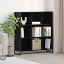 vidaXL Könyvespolc Fekete tölgy 99.5 x 30 x 108.5 cm Faanyag