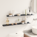 vidaXL Lebegő polc 2 pcs Antracit 80 x 9 x 2,5 cm Acél