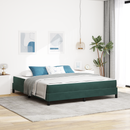 vidaXL Boxrugós ágy matracmal Sötétzöld 180 x 200 cm szövet