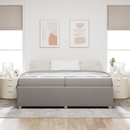 vidaXL Ágykeret matracmal Tópszínű 200 x 200 cm szövet