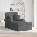 vidaXL Fotel Loungba Szoknyával párnával 3 pcs Sötétszürke szövet