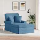 vidaXL Fotel Loungba Szoknyával párnával 3 pcs Kék Bársonyos szövet
