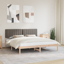 vidaXL Ágykeret Kárpitozott Fejtámlával Tópszínű 180 x 200 cm