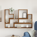 vidaXL Falpolc Falra szerelhető Öreg fa 96 x 12 x 64 cm