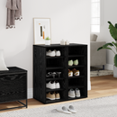 vidaXL Cipőszekrény 2 pcs Fekete tölgy 32 x 35 x 70 cm Faanyag