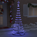 vidaXL LED Karácsonyi Fenyő 295 LED-del állvánnyal Kék 250 cm Fém