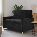 vidaXL Kanapé Fekete 126 x 81 x 87,5 cm Poliészter