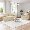 vidaXL Kanapé Szett 2 pcs Krémszínű 196 x 82 x 85 cm Szövet