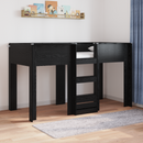 vidaXL Szükidő ágy tárolóval Fekete tölgy 75 x 190 cm Faanyag