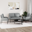vidaXL Ülőgarnitúrák 3 pcs Világosszürke 115 x 56 x 80 cm Furnér