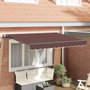 vidaXL Behúzható napellenző Barna 250 x 200 cm szövet