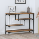 vidaXL Konzolasztal polcokkal Öreg fa 100 x 30 x 75 cm Faanyag
