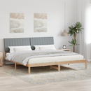 vidaXL Ágykeret fejtámlával Barna 200 x 200 cm Tömör fenyőfa