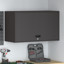 vidaXL Fali szekrény a garázsba Fekete 90 x 40 x 53 cm Porfestett acél