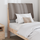 vidaXL Kárpitozott fejtámla Tópszínű 75 cm Tömör fenyőfa