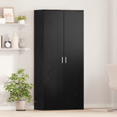 vidaXL Magasító polcokkal ajtóval Musta tammi 80 x 39 x 178 cm Faanyag