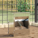 vidaXL Nyúl Etető Ezüst 20 x 12,5 x 25 cm Horganyzott acél