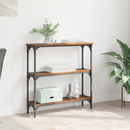 vidaXL Konzolasztal polcokkal Öreg fa 75 x 22,5 x 75 cm Faanyag