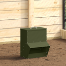 vidaXL Csirke etető Olajzöld 20 x 25 x 35 cm Hidegen Hengerelt Acél