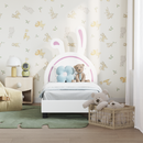 vidaXL Gyerekágy keret fejtámlával Fehér 70 x 140 cm PU