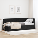 vidaXL Sarokágy keret Fekete 80 x 200 cm Bársony