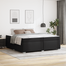 vidaXL Ágykeret matracmal Fekete 200 x 200 cm szövet