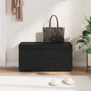 vidaXL Zsámoly Fekete 81 x 41 x 40 cm Műbőr és Műanyag Fa
