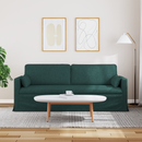vidaXL Kanapé Sötétzöld 198 x 78 x 80 cm szövet