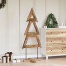 vidaXL Karácsonyfa állvánnyal Barna 149,5 cm Tömör tíkfa