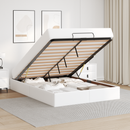 vidaXL Ágykeret matraccal Egyéb 2 pcs Fehér PVC