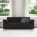 vidaXL 3-Fős kanapé Fekete 220 cm szövet