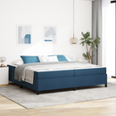 vidaXL Boxrugós ágy matracmal Kék 200 x 200 cm szövet