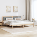 vidaXL Ágykeret fejtámlával Világosszürke 200 x 200 cm Tömör fenyőfa