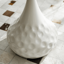 Dohányzóasztal, fehér márvány/acél, EBREL