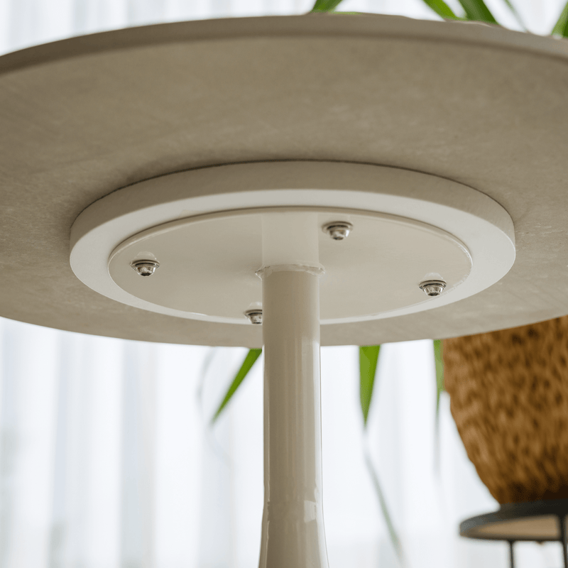 Dohányzóasztal, fehér márvány/acél, EBREL