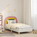 vidaXL Gyerekágy kerettel fejtámlával Krémszínű 80 x 160 cm Bársony