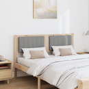 vidaXL Kárpitozott fejtámla fejtámlával Barna 140 cm Tömör fenyőfa