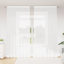 vidaXL Csipkés Függöny függönyökkel Fehér 280 x 200 cm Poliészter