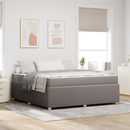 vidaXL Ágykeret matracmal Tópszínű 180 x 200 cm szövet