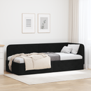 vidaXL Sarokágy keret Fekete 80 x 200 cm szövet