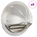 vidaXL Levegő szellőzőfedél 8 pcs Ezüst 150 mm Rozsdamentes acél